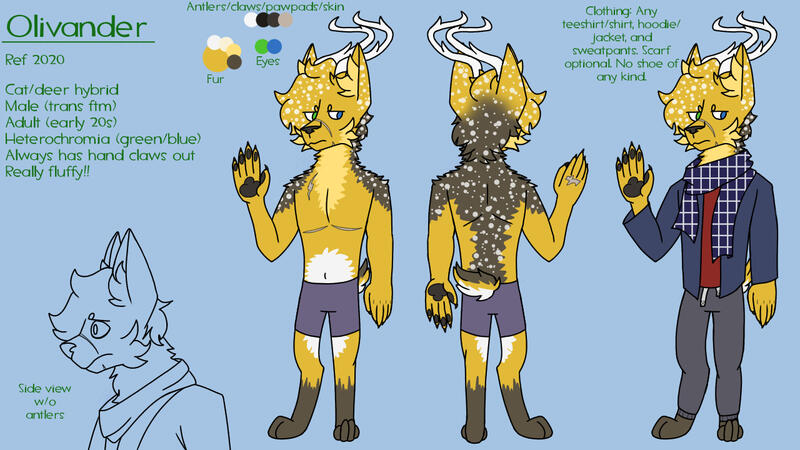 Fursona ref (Olivander)